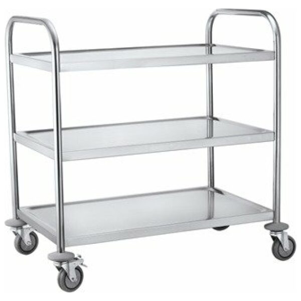Round tube service trolley 3 tier